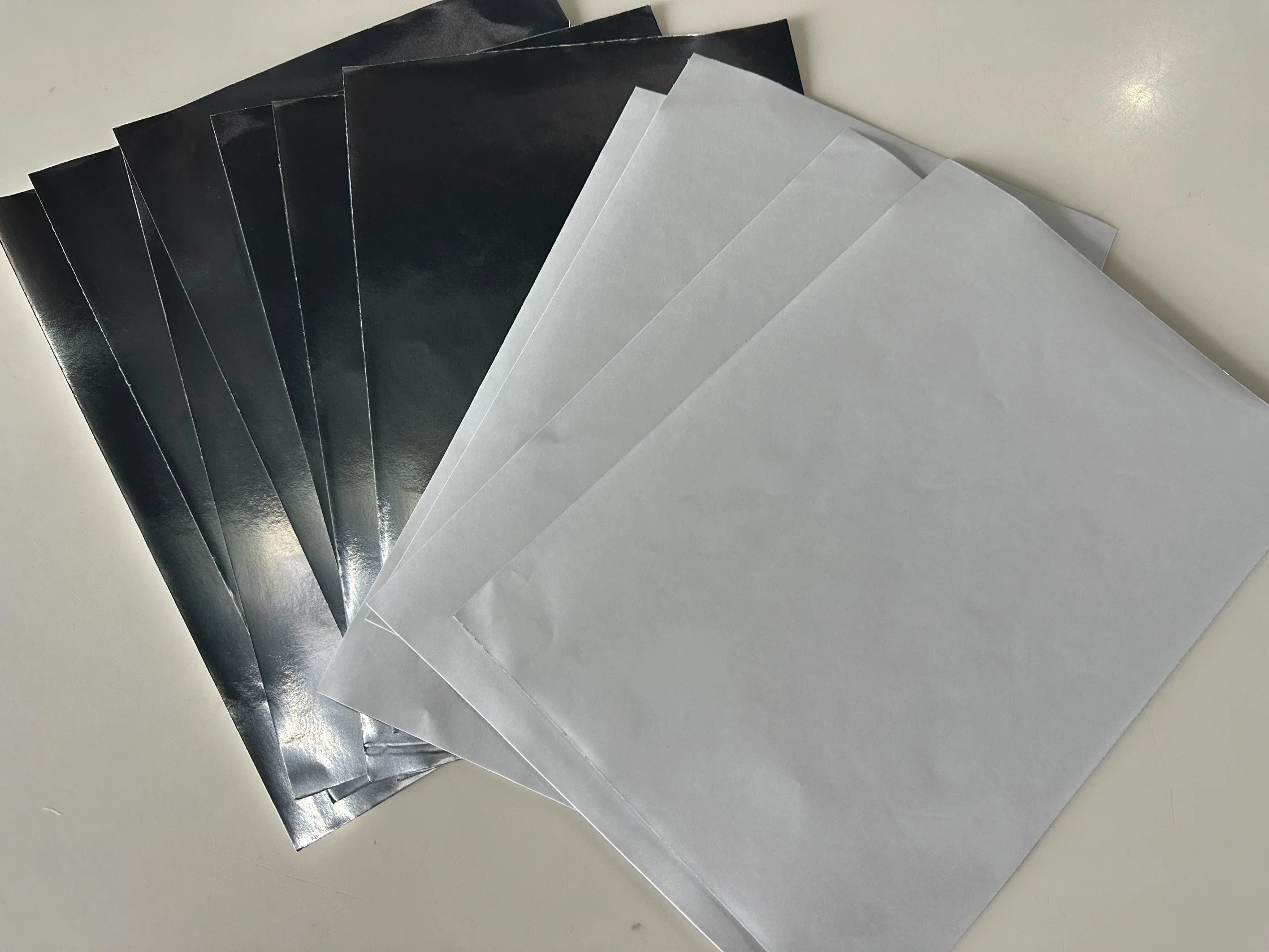 80GSM Silver Bright Aluminium Foil Paper Sticker Acrylic Glue White Glassine