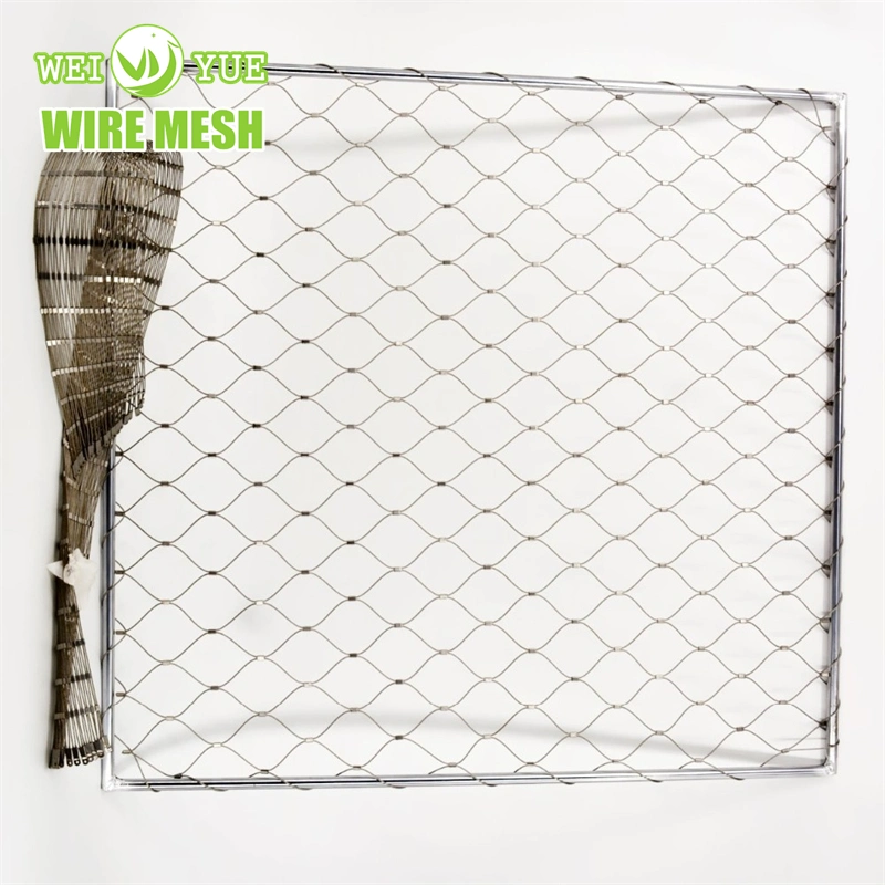 Cheap Price 304 316 Stainless Steel Wire Rope Net Zoo Mesh/ Stainless Steel Cable Mesh Garden Fence Safety Fence for Bird Anti-Falling Net