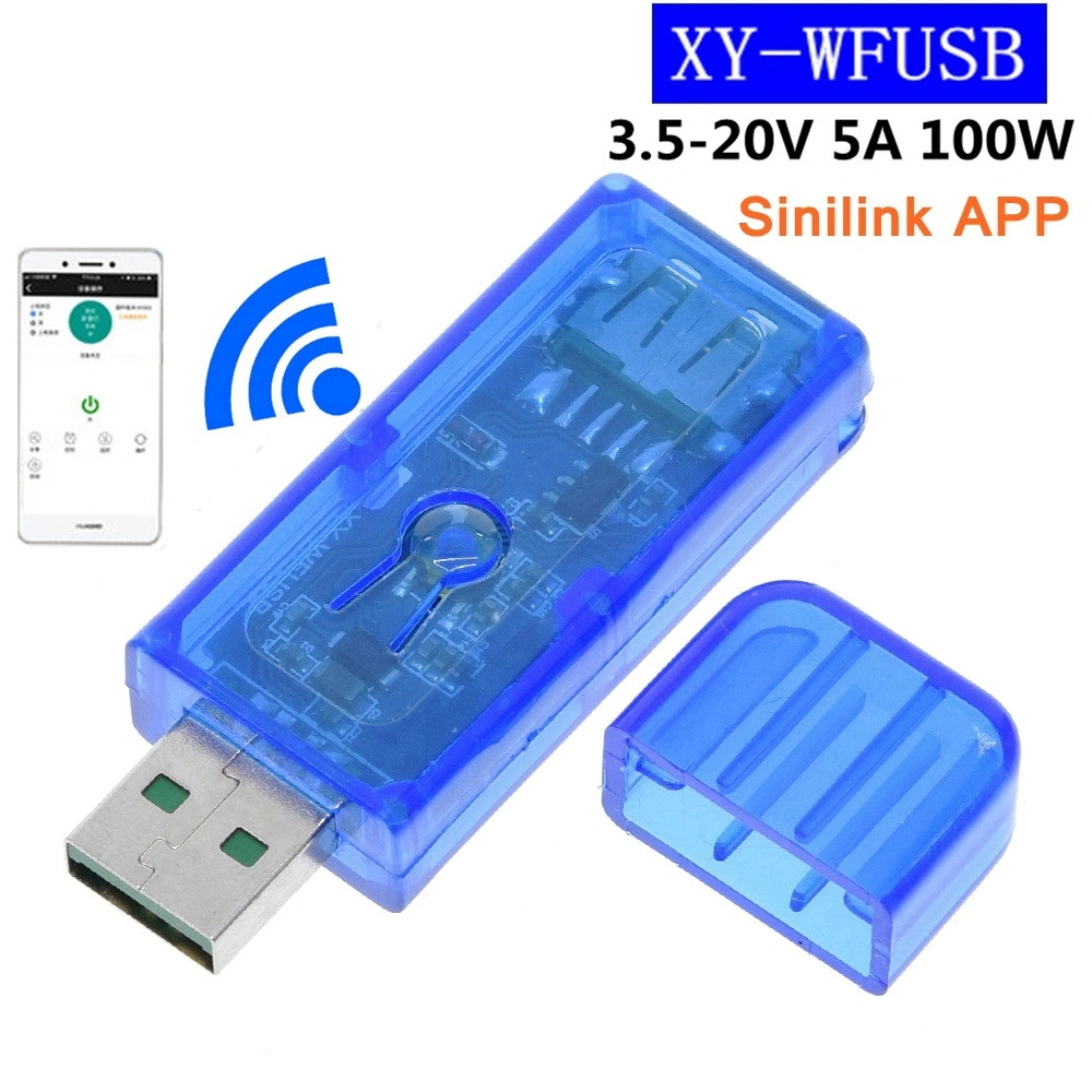 Sinilink WiFi-Téléphone Mobile USB contrôleur distant 3.5-20V 5A 100W Téléphone Mobile App Maison Intelligente Xy-Wfusb pour Arduino