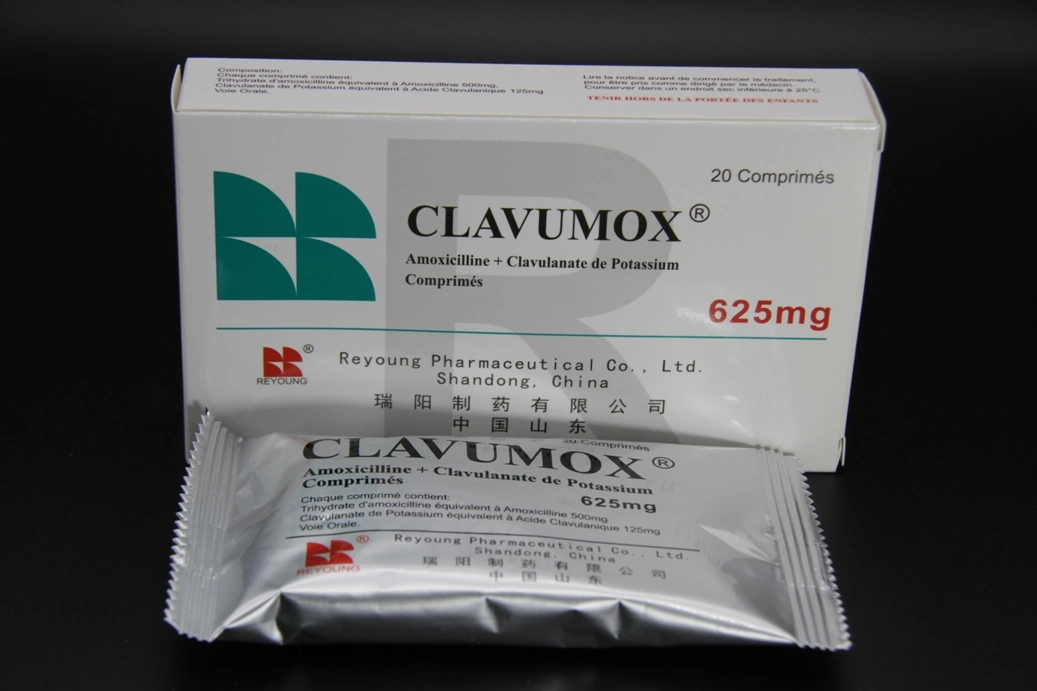 Антибиотики Sesitive Reyoung Амоксициллин и таблетки калия Clavulanate 625mg