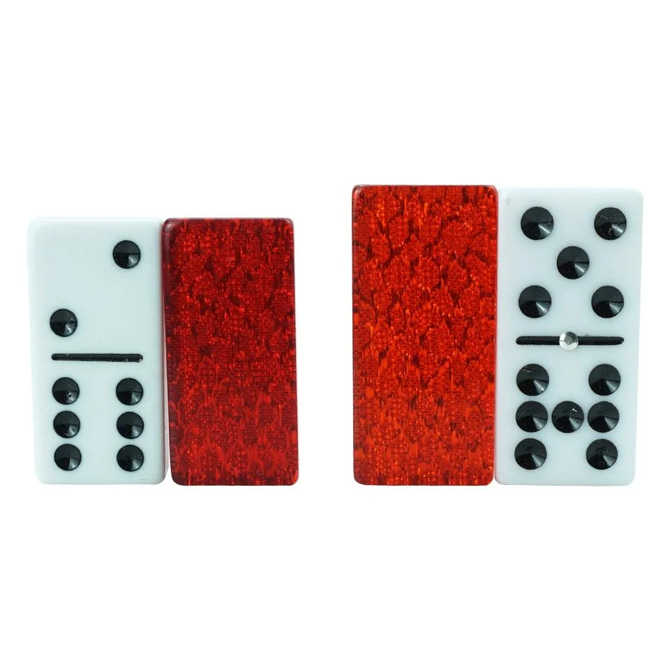 Custom Professional Multi Color Acrylic Dominoes Set for Casino Table