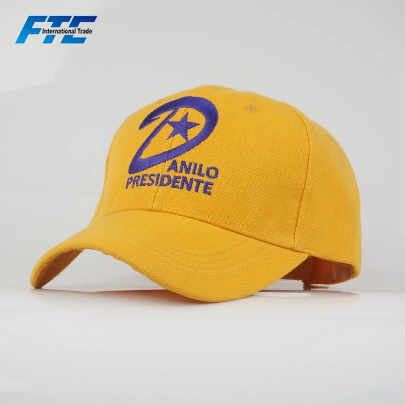 Custom 3D Promotion Embroidery Polo Baseball Cap with Metal Buckle