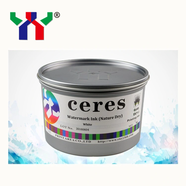 Pantalla de alta calidad marca de agua de color blanco de la impresión de tinta para impresión de dinero, 1kg./CAN