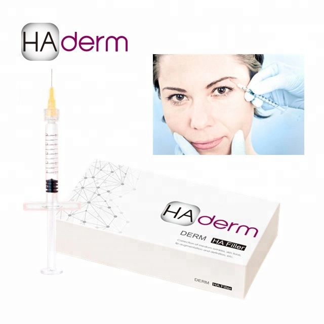 Promoção do depósito dérmico 1ml de 2ml enchimentos de lábio de injeção de gel de ácido hialurônico Face 10ml Derm para o corpo