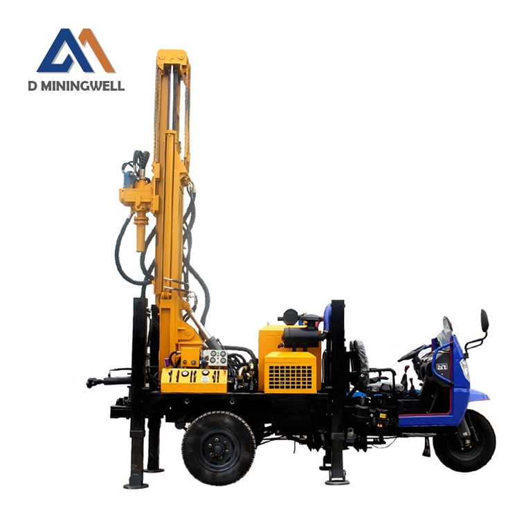 Dminingwel Mwl200 Tricycle-Mounted Air Pneumatic Drilling Rig Multi-Functional Water Well Drilling Rig with Wheels