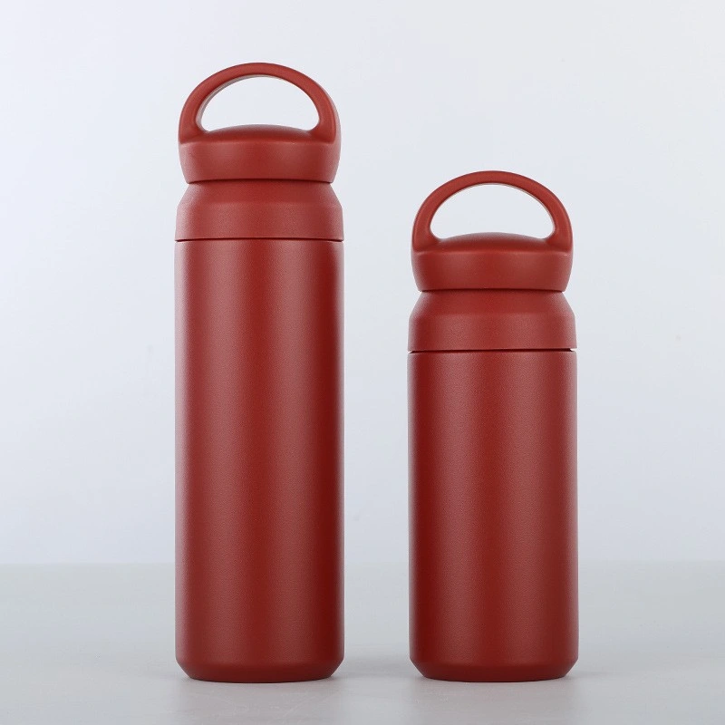 350ml/500ml Simple Design Portable Water Flask with Handle