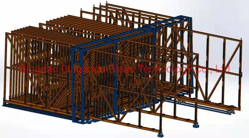 Heavy Duty Electrical Glass Transport Rack Transport Glass Shelf for Flagstone and Steel Plate for Warehouse