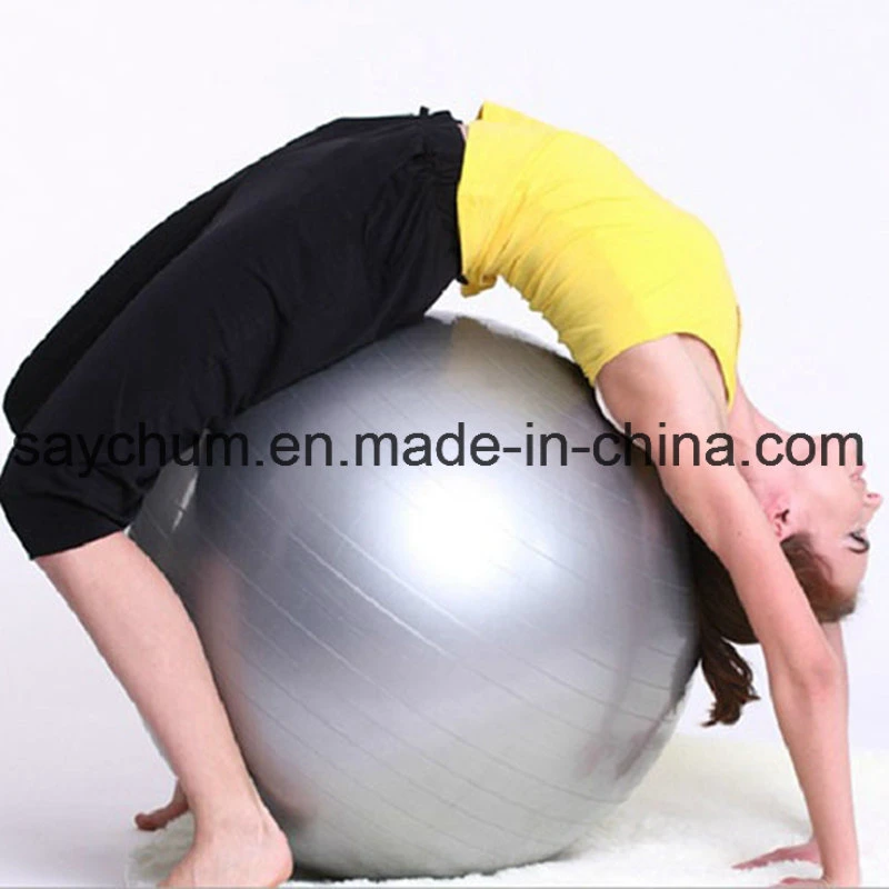 Bolas de yoga deportivas con logotipo personalizado Bola de pilates para fitness en el gimnasio Equilibrio Fitball Ejercicio Pilates Pelota de masaje 45cm 55cm 65cm 75cm.