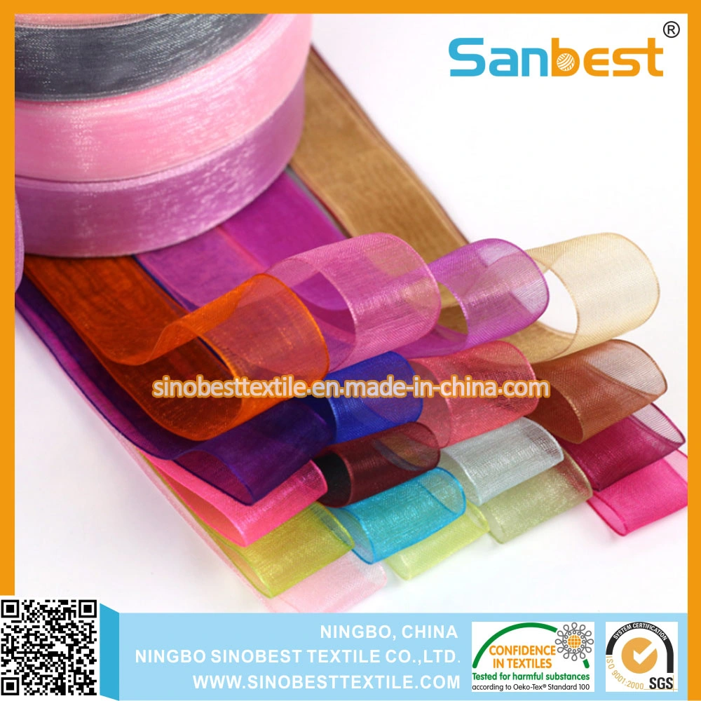 100% Fashion Single Face Nylon Organza Ribbon