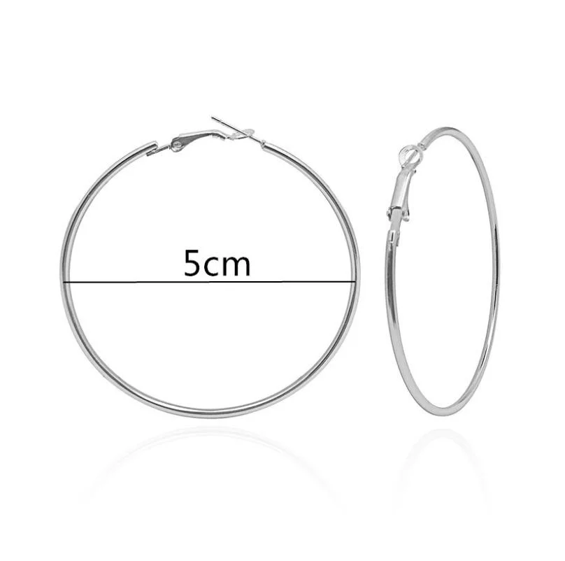 5 Cm Fashion Circle Alloy Earring