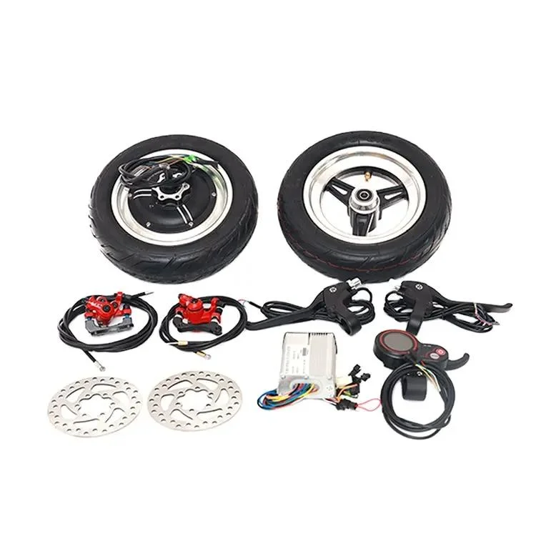 Electric Scooter Conversion Kit 10" 48V 500W Hub Motor Kits with Front Wheel