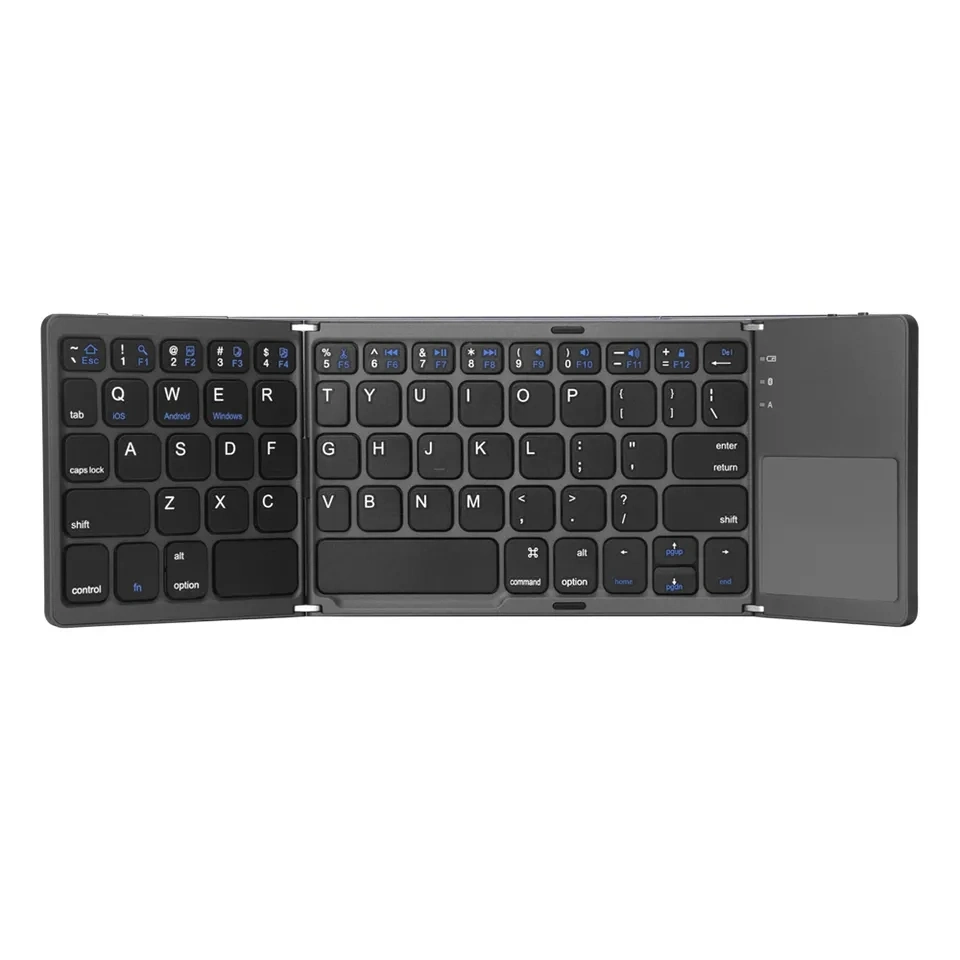 2023 Novo Design Bo33 Mini três vezes Teclado Touchpad congelando sentir confortáveis teclados sem fio Teclado dobrável