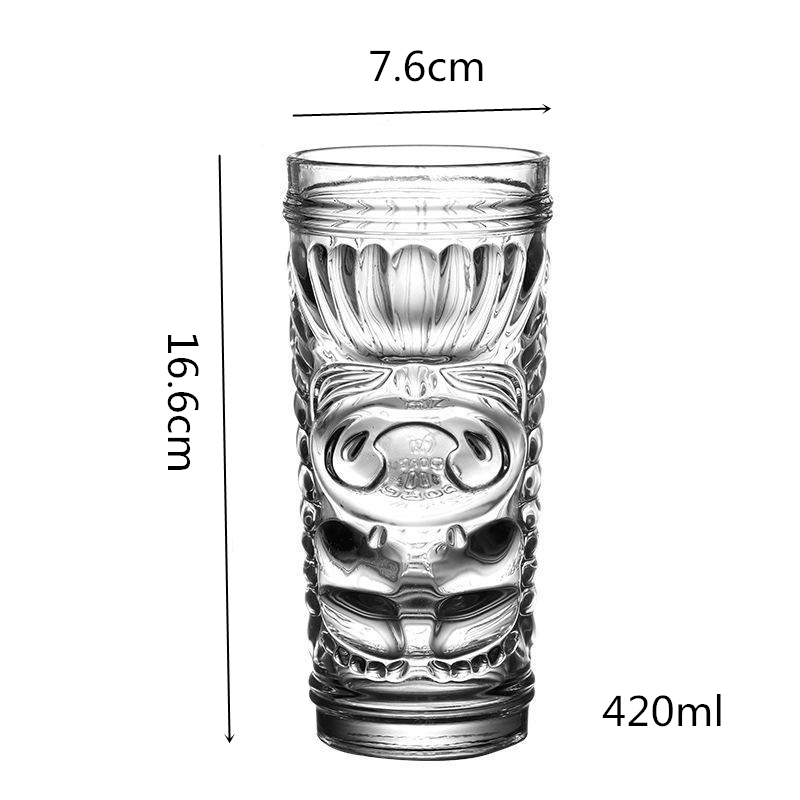 Großhandel Klares Wasser Juce Glas Cup Custom Highball Tiki Gläser Cocktail Grimace Totem Gläser Trinken Glaswaren