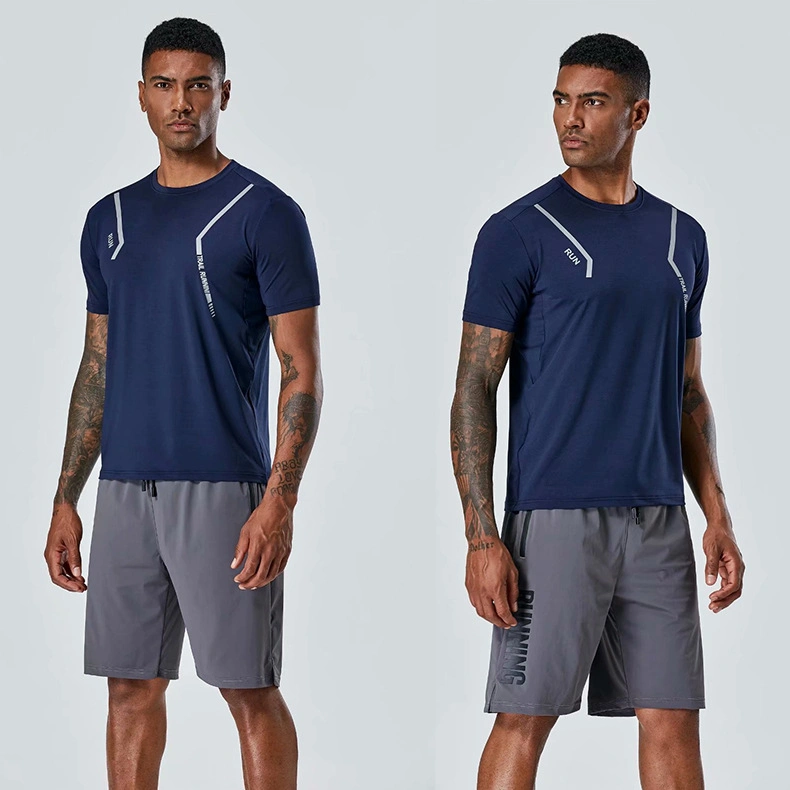 Short Sleeve T-Shirt Men's Quick-Drying Sports Shirt Running Fitness Suit