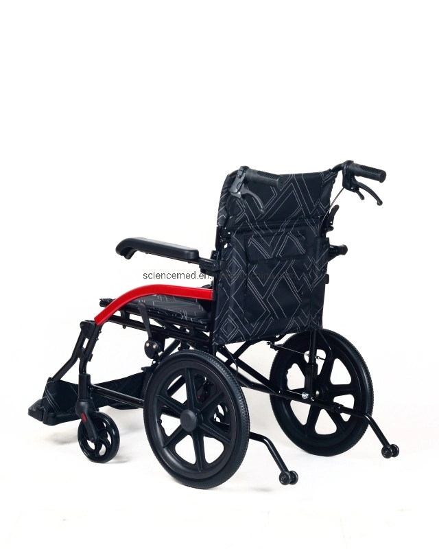 Produit parfait d'équipement médical de l'aluminium handicapés en fauteuil roulant manuel pliant léger (SC-Q05LABJ-16")