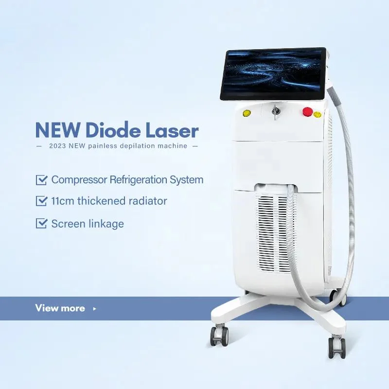 Auf Lager Mnlt Laser Titanium Wei Fang Diode Laser Ice Haarentfernung 755 808 1064nm Kompressor 5000 rpm Beauty Salon Ausrüstung