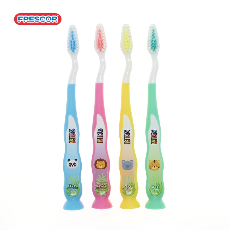 Travel/Household/Hotel Use Kids Children Tooth Brush Oral Care Soft Bristles Toothbrush with Suction Cup/Bottom