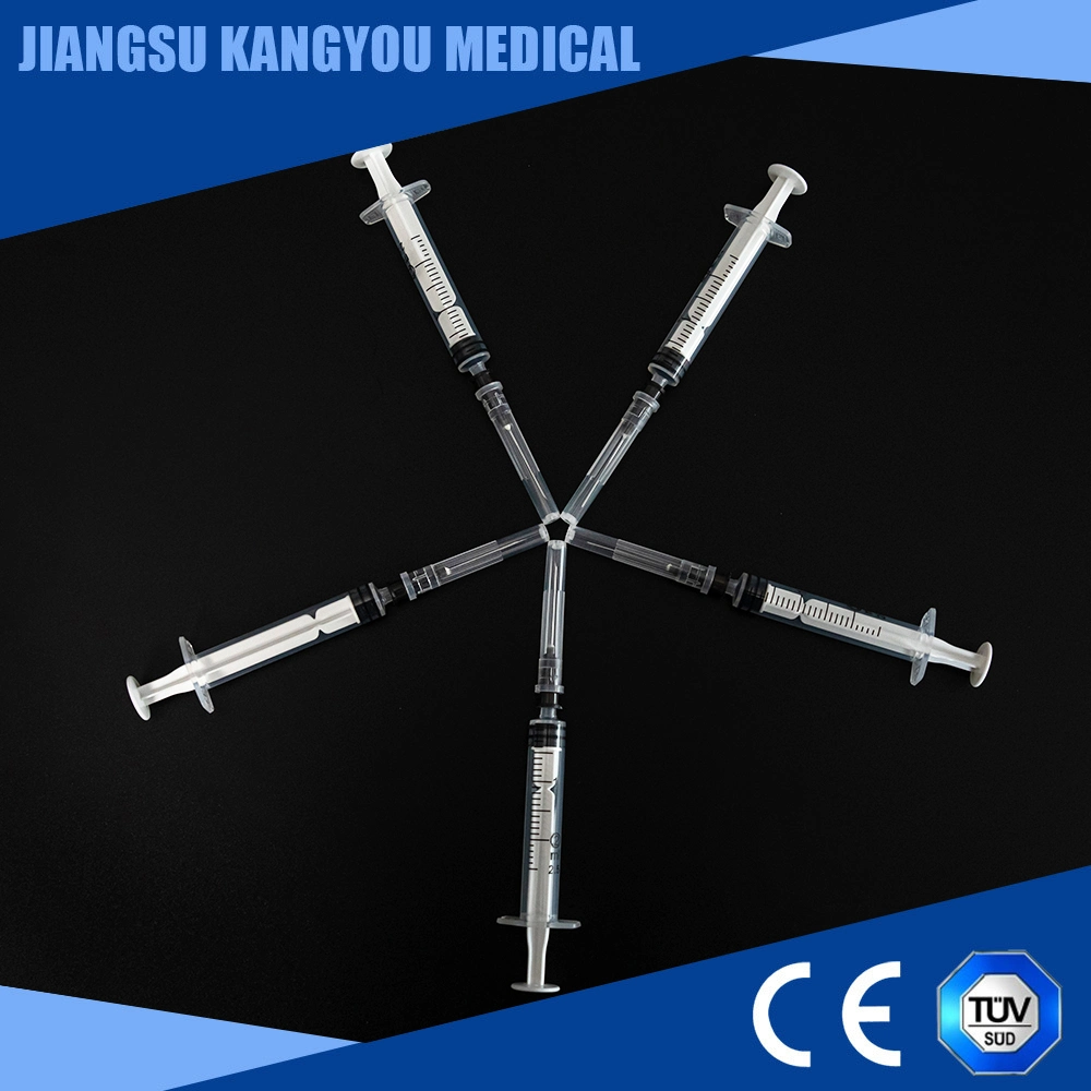 FDA Approved Medical 1ml-60ml Plastic Luer Lock Slip Disposable Syringe with Needle