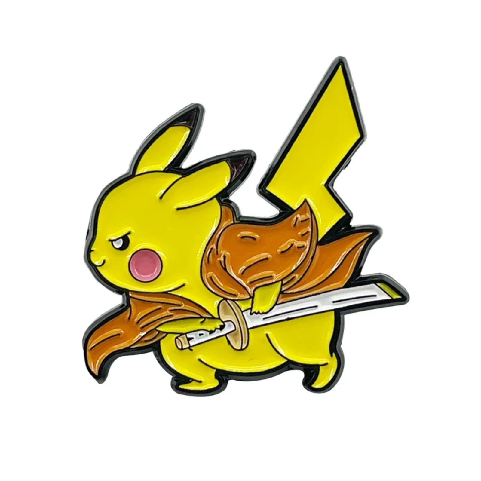 Cute Hot Sale Original Factory Manufacturer Metal Pokemon Cartoon Video Game Anime Hard Soft Enamel Black Nickel Plated Lapel Pin with Safety Pin