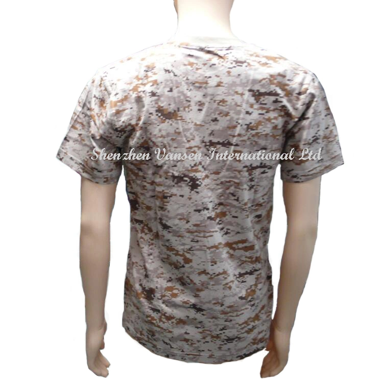 Knitted Desert Digital Camouflage Cotton T-Shirt