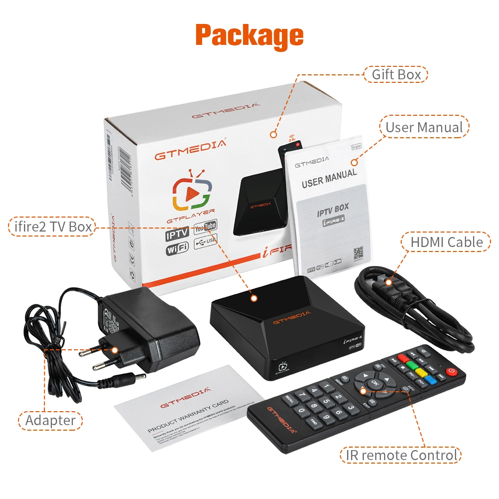 Gtmedia Новый телевизионный приставка Ifire2 С РАЗРЕШЕНИЕМ 1080P HD IPTV Box Может OEM и ODM