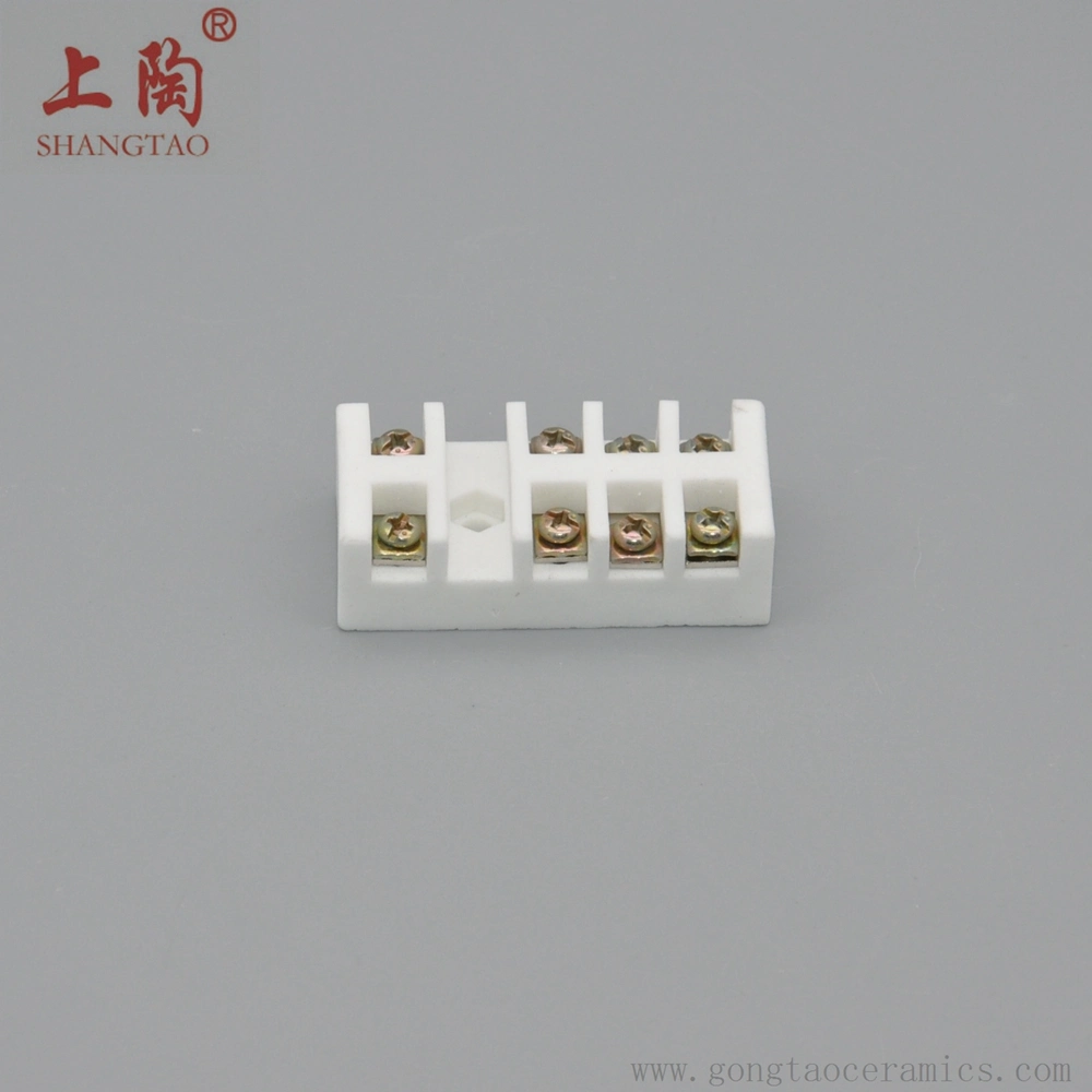 Beige High Temperature Steatite Ceramic Terminal Block Ceramic Connector