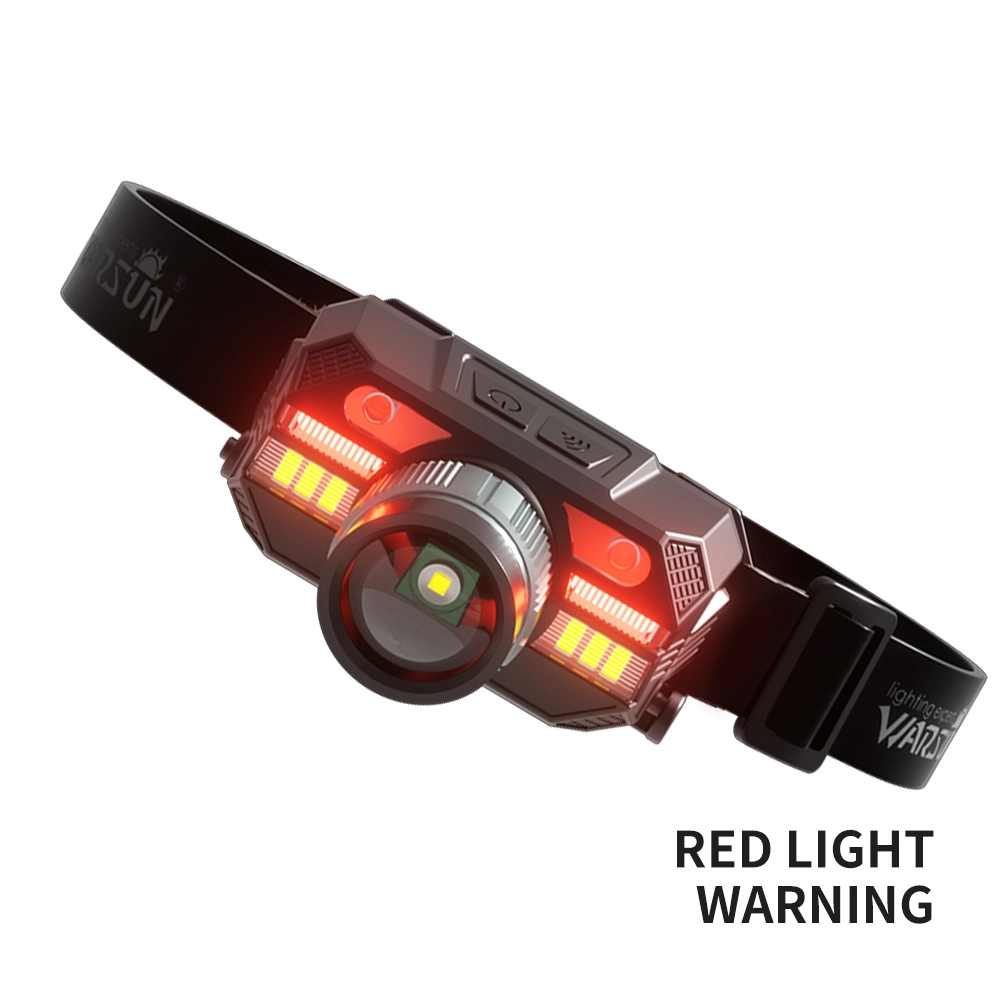 Warsun Wholesale/Supplier 1000 Lumen Rechargeable Head Torch Light Emergency Inspection Running Wave Induction Headlamp