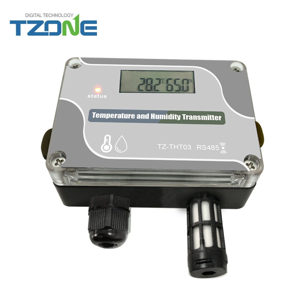 Tzone diferencial de la pantalla digital RS485 transmisor de temperatura y sensor de humedad