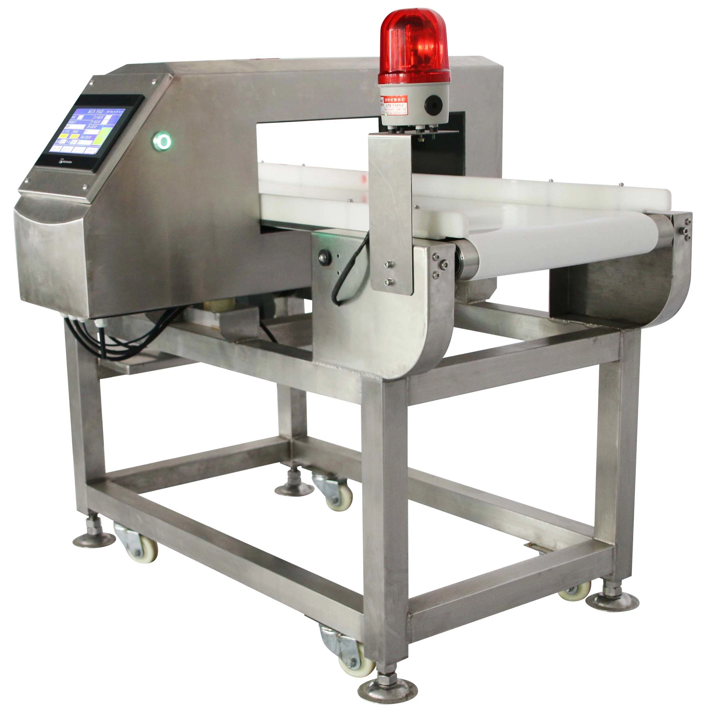 La producción de empaquetado de alimentos el detector de metales de procesamiento en línea