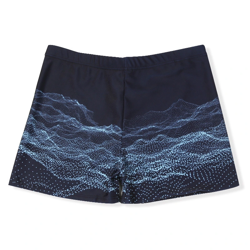 Fashion Digital Printing Boxer Shorts Men's Loose Polyester Swimwear