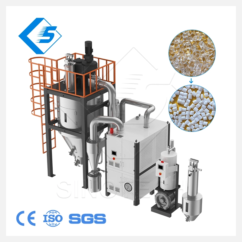 Sinotech Air Flow Drier Plastic Crystallizer Hopper Dryer Crystal Pet Flakes Pet Crystallization Drier