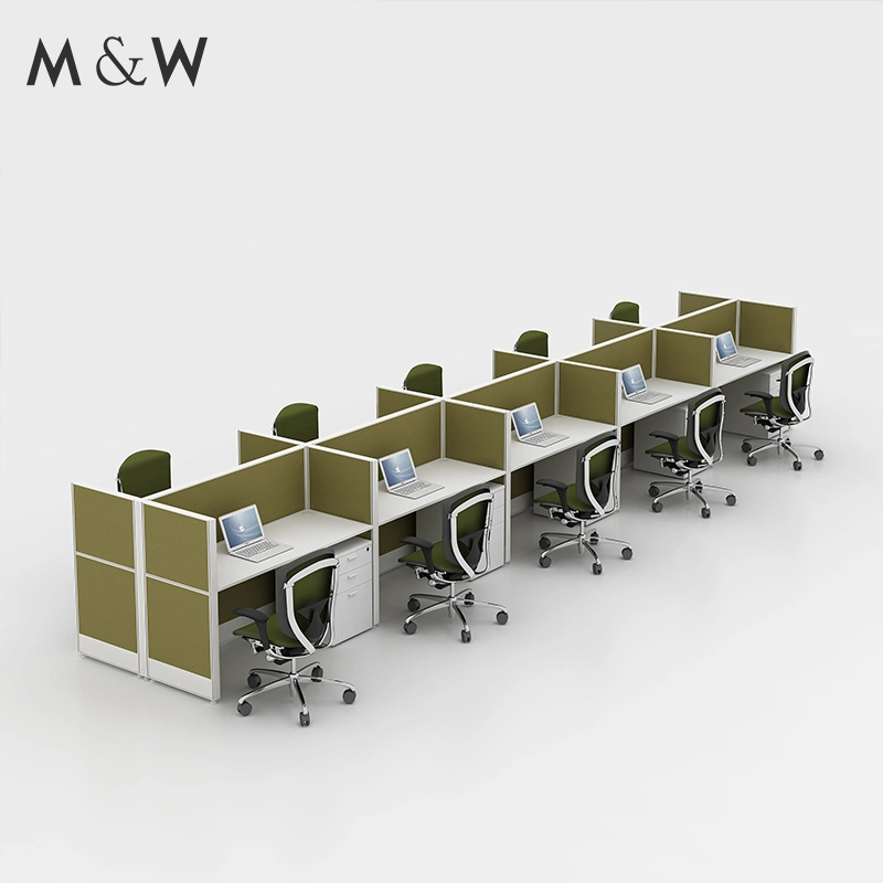 Modular Customized Size Aluminum Profiles Call Center Workstation Screen Fabric Office Desk Partition Cabinet Office Furniture