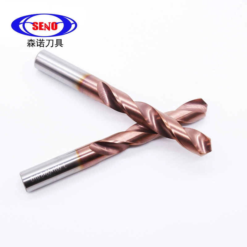 Tungsten Carbide Drill High Hardness 2 Flute Internal Coolant Twist Drill Bits for CNC Metal Drilling