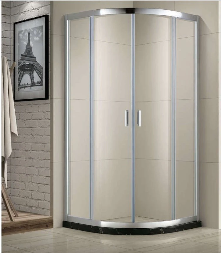 Hotel Shower Room Bath Room Aluminium Frame with Temper Glass