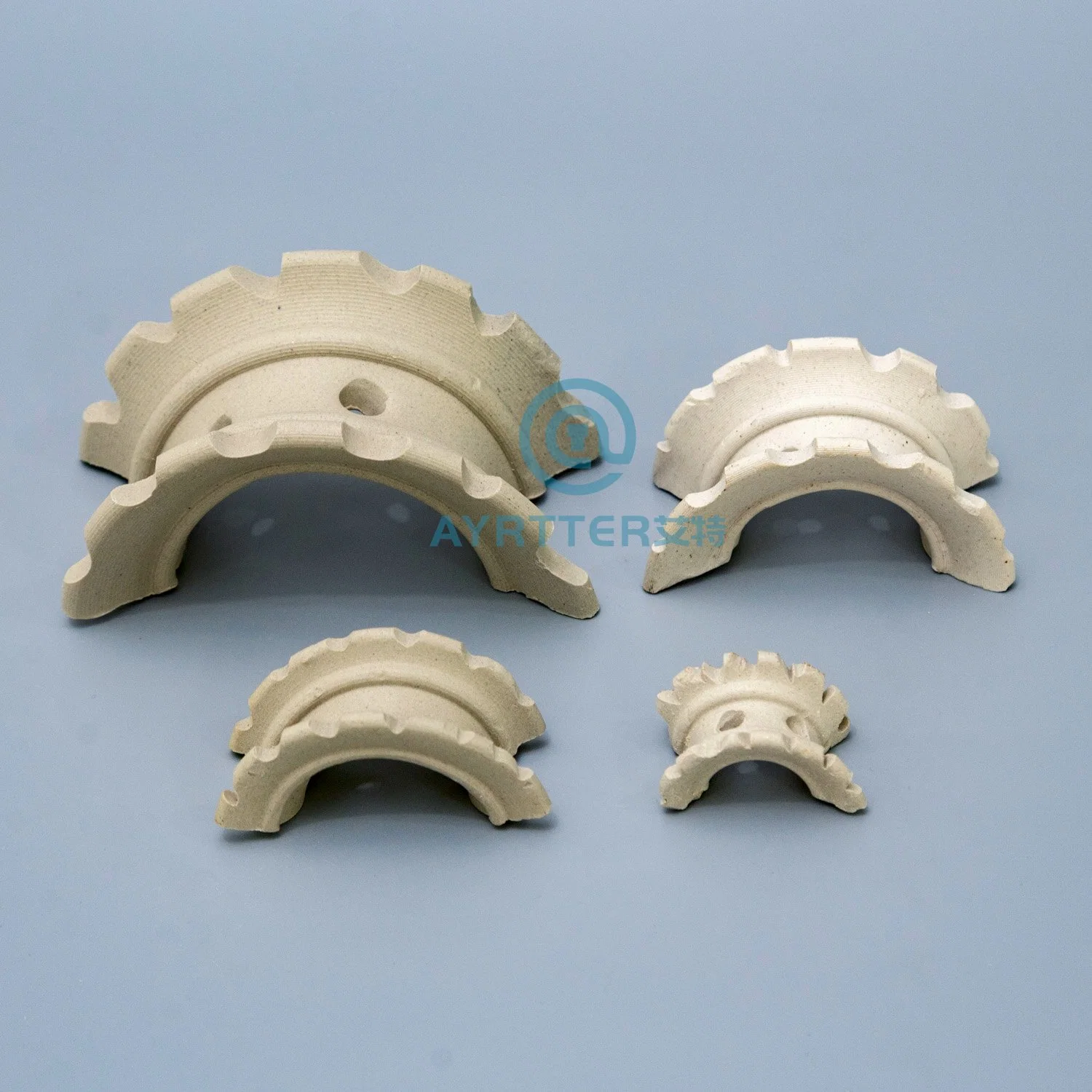 High Efficiency 76mm Ceramic Super Intalox Saddle Ring Random Packing for Purifying Tower