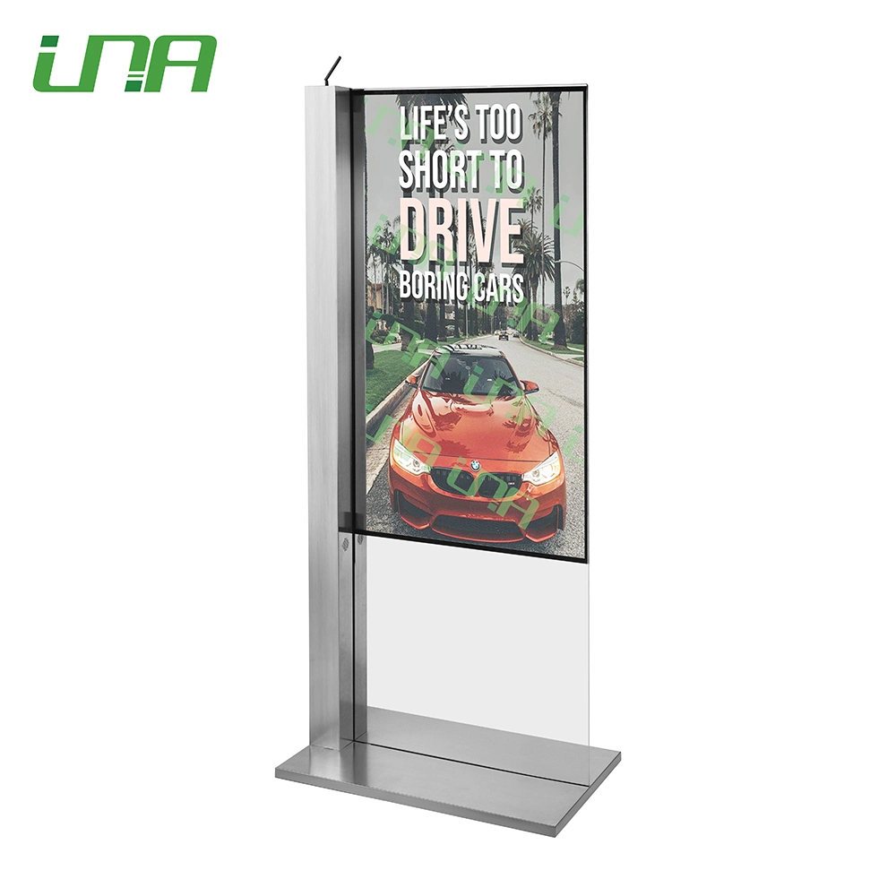 Free-Standing Stainless-Steel Base New Design Airport Lounge LCD Screen Sign