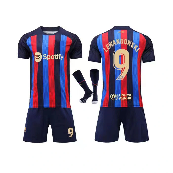 Home and Away Football Suit Set Adult Children Team Club Soccer Jersey Customized Logo