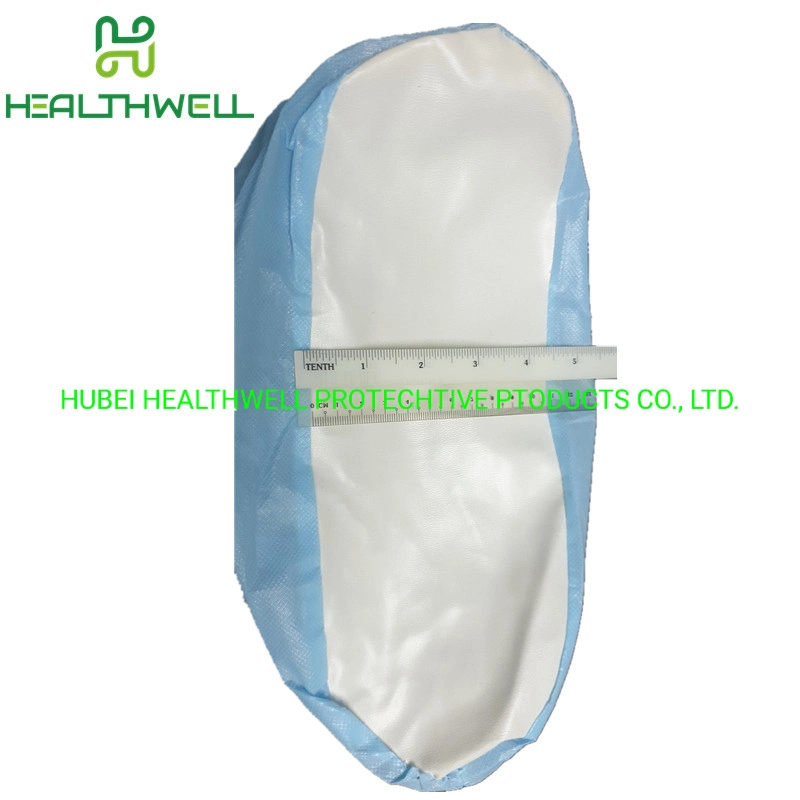 New Design Nonwoven Non-Slip Shoe Cover with PVC Bottom for Personal Protection