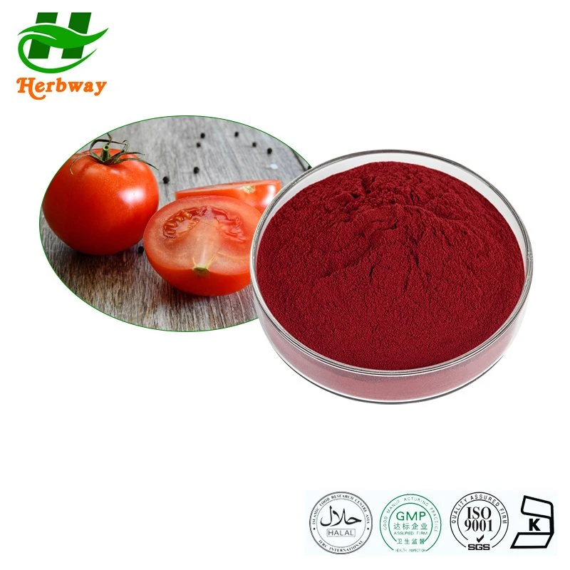 Herbway Kosher Halal Fssc HACCP Certified Botanical Extract Lycopene Tomato Extract for Narutal Pigment