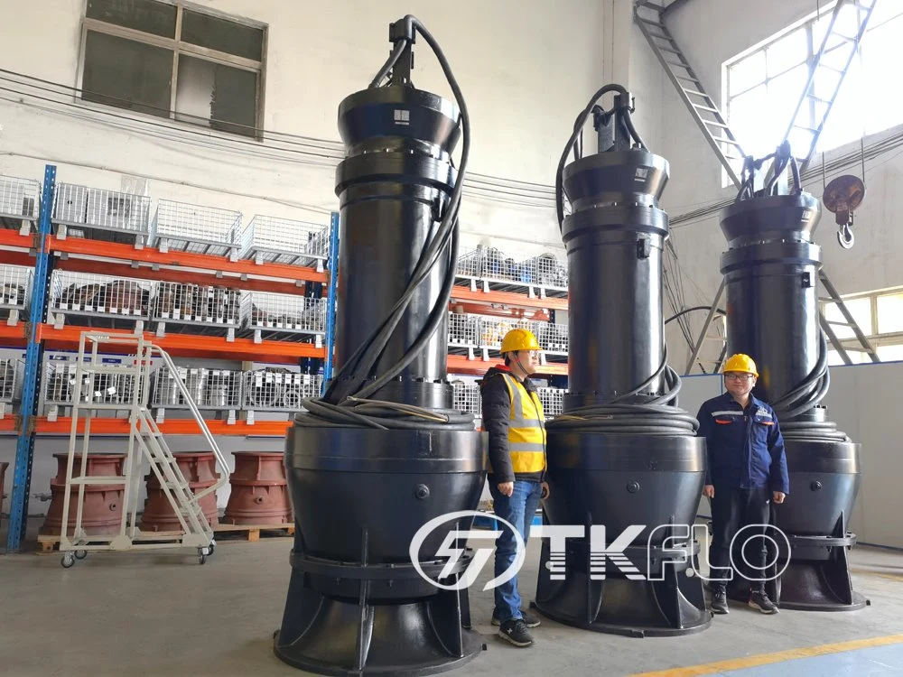 Bomba de agua centrífuga de lodos de flujo axial sumergible no obstruible para drenaje de aguas residuales