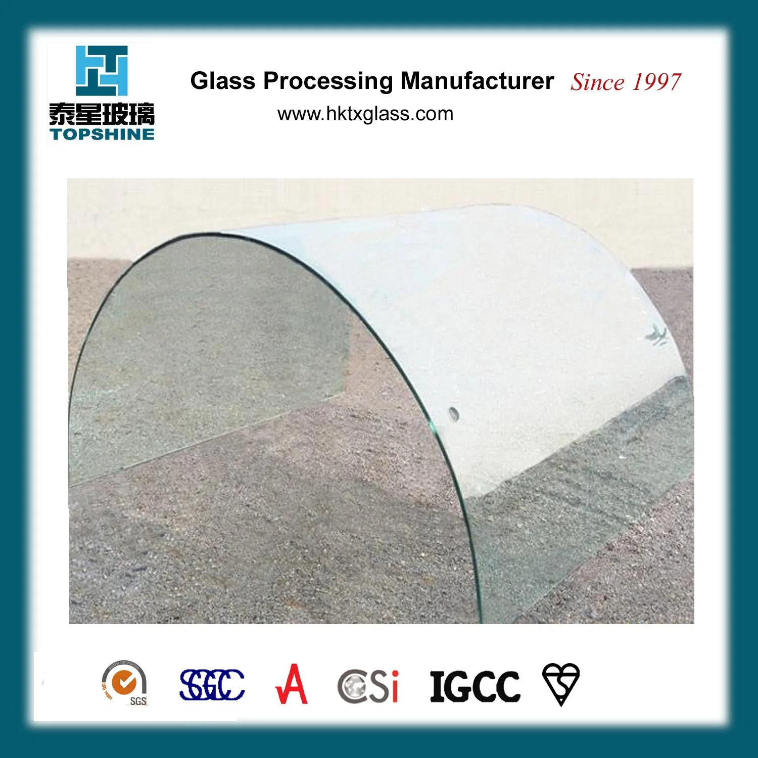 Tempered Curved Glass for Building Glass