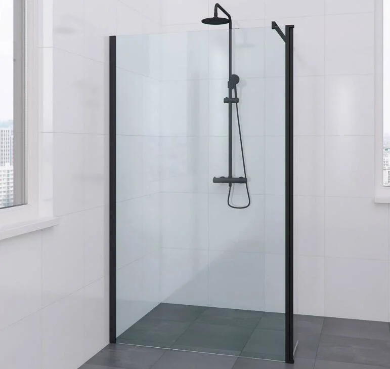 Wholesale/Supplier Bathroom 8mm Glas Black Walk in Shower Screen Designs Easy Clean