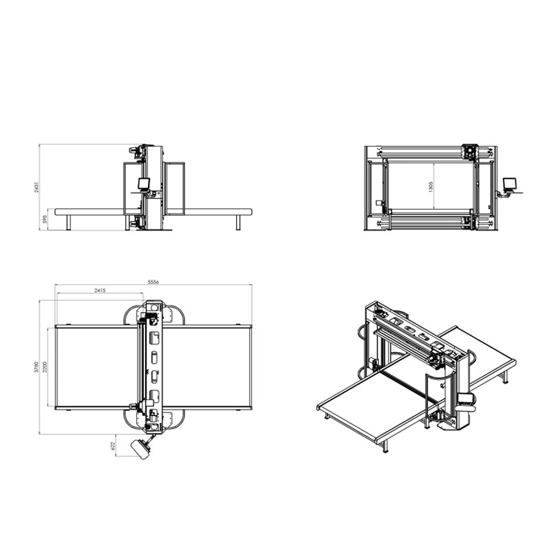 EPS PVC mousse PU L'élargissement de machine de découpe plasma CNC