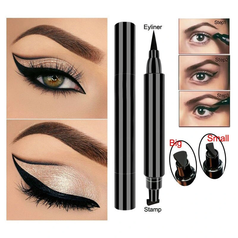 Long Lasting Cosmetics 2 in 1 Black Eyeliner Stamp