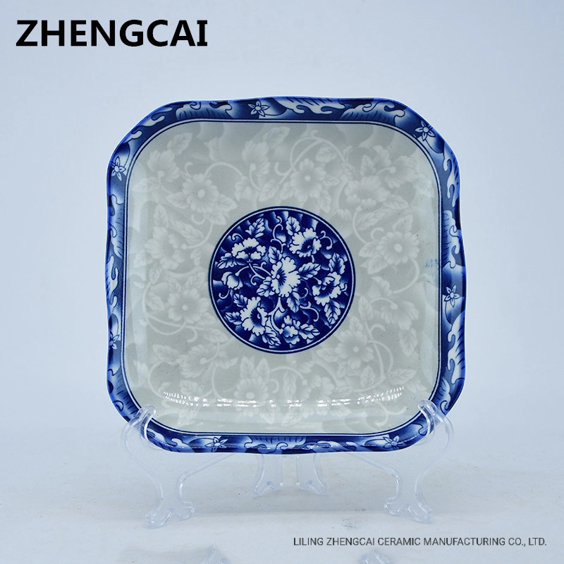 Wholesale/Supplier Blue and White Porcelain Tableware Custom Logo Pattern Ceramic Dinner Set