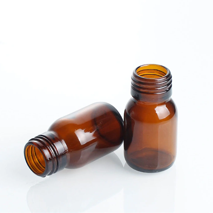 30 Ml 60 Ml Amber Empty Medical Glass Pharmaceutical Pill Bottle