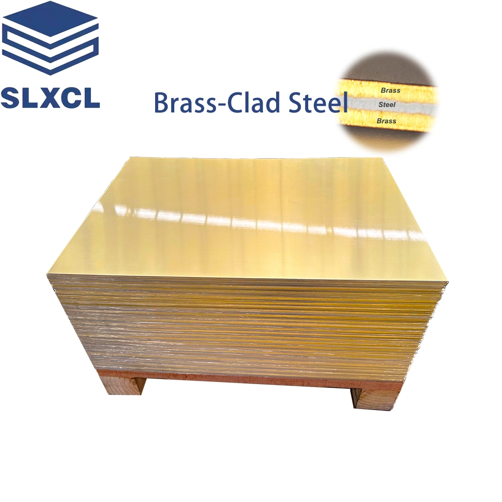 Wholesale/Supplier High quality/High cost performance Flat Brass Roofing Sheets Brass Clad Steel Plate Decorative Plate