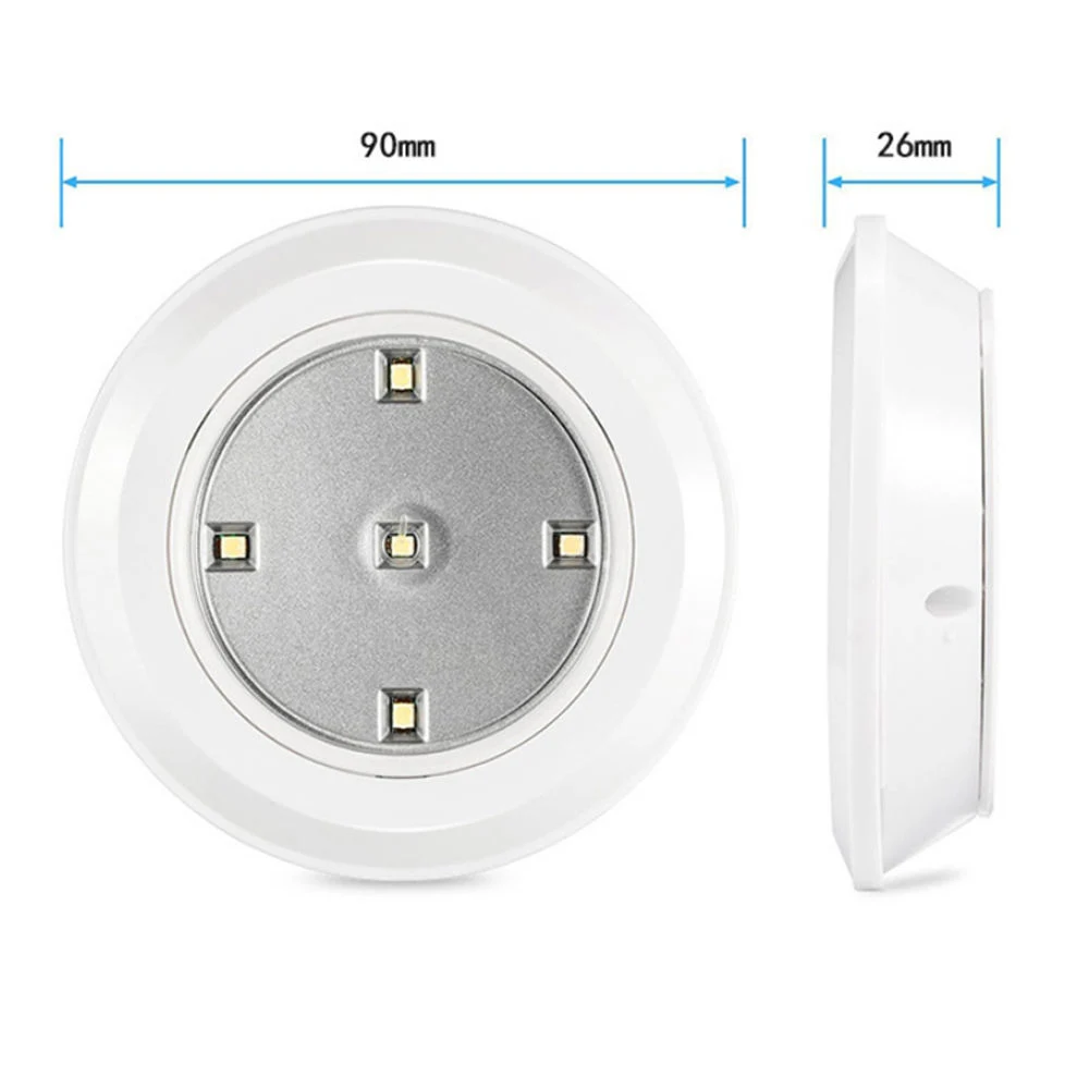 Battery Indoor 5 SMD Warm White Wireless Remote Control LED Night Light