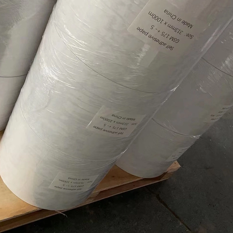 precio de fábrica de papel de etiqueta en blanco de la etiqueta de rollo Jumbo térmico resistente al agua sinteticas etiqueta térmica rollo Jumbo