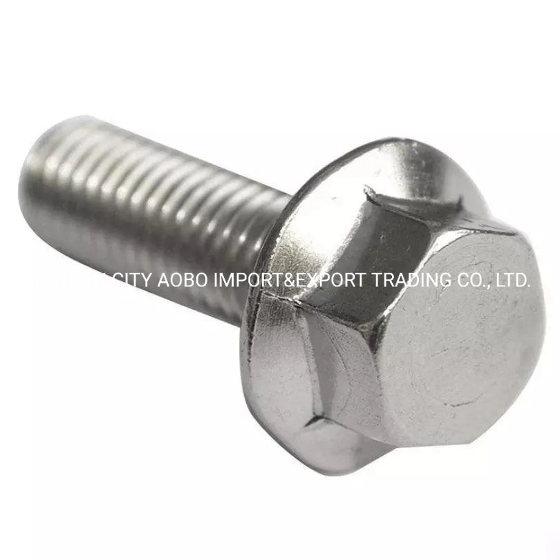 ISO4162/ DIN9621/En1665 M20 Fastener Full Thread Serrated Hexagon Hex Head Flange Bolt